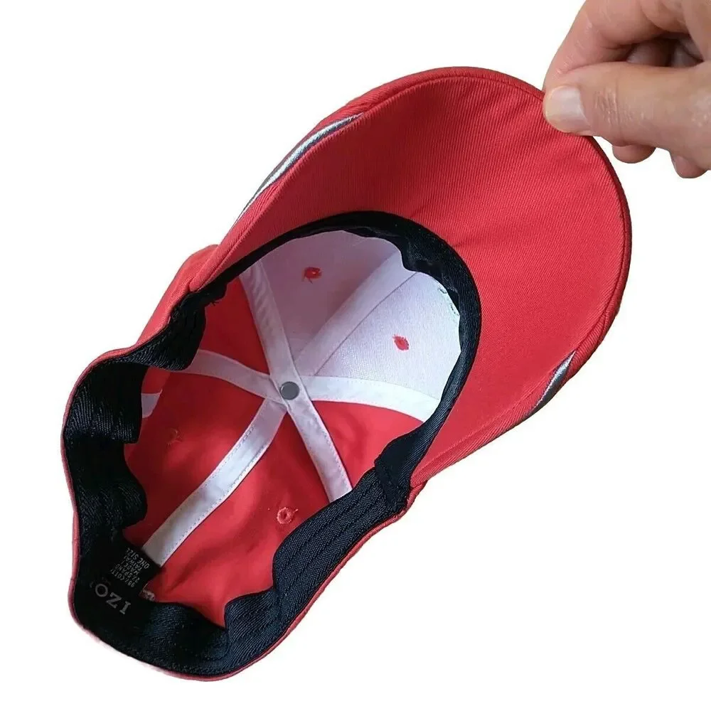 Izod XFGE Baseball Cap Hat Men OS Red White Embroidered Adjustable SpellOut Logo